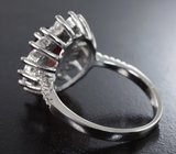 Серебряное кольцо с альмандином гранатом 