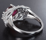 Ажурное серебряное кольцо с рубином Серебро 925