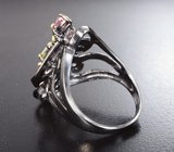 Серебряное кольцо c разноцветными турмалинами Серебро 925