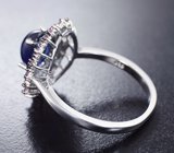 Великолепное серебряное кольцо с разноцветными сапфирами Серебро 925