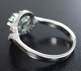Прелестное серебряное кольцо с изумрудом