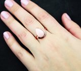 Нежное серебряное кольцо с перуанским розовым опалом Серебро 925