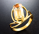 Золотое кольцо с орегонским солнечным камнем 4,5 карата Золото