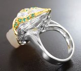 Серебряное кольцо с друзой кварца