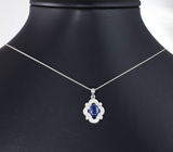 Изящный серебряный кулон с кианитом + цепочка Серебро 925