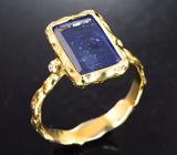 Золотое кольцо с насыщенным танзанитом 5,01 карата и бриллиантами Золото