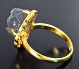 Золотое кольцо с резным лабрадоритом 5,49 карата Золото