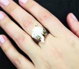 Серебряное кольцо с жемчужиной барокко