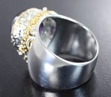 Серебряное кольцо со сливовым аметистом