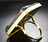 Массивное крупное золотое кольцо с друзой агата 71,92 карата