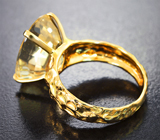 Золотое кольцо с гелиодором высокой чистоты 10,83 карата Золото