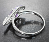 Ажурное серебряное кольцо с аметистом Серебро 925
