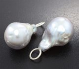 Подвесы для серег с морским жемчугом барокко 47,28 карата