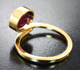Золотое кольцо с рубином 3,72 карата