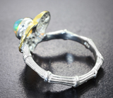 Серебряное кольцо с кристаллическим эфиопским опалом 0,49 карата