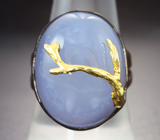 Серебряное кольцо с халцедоном 27,27 карата