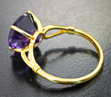 Золотое кольцо с чистейшим уругвайским аметистом 4,83 карата Золото