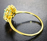 Золотое кольцо с ограненным эфиопским опалом 0,7 карата и лейкосапфирами Золото