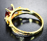 Золотое кольцо cо шпинелью со сменой цвета 1,93 карата и бриллиантами Золото