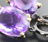 Серебряные серьги с аметистами 53,9 карата Серебро 925