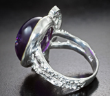 Серебряное кольцо с аметистами 18,03 карата