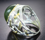 Серебряное кольцо с рутиловым пренитом