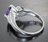 Изящное серебряное кольцо с аметистом