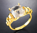 Золотое кольцо с чистейшим морганитом 3,66 карата Золото