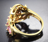Великолепное серебряное кольцо с розовыми турмалинами