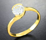 Золотое кольцо с муассанитом топовой огранки 0,76 карата Золото