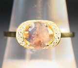 Золотое кольцо с уральским александритом 1,07 карата и бриллиантами Золото