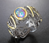 Серебряное кольцо с кристаллическим эфоипским опалом