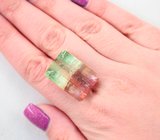 Эксклюзивный размер! Контрастный арбузный турмалин 46,81 карата 