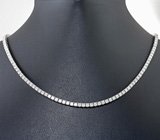Серебряное колье с бесцветными муассанитами высокой чистоты 14,4 карата Серебро 925