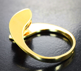 Золотое кольцо с ярким медовым цирконом высокой чистоты 4,23 карата