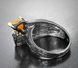 Серебряное кольцо с кристаллическими эфиопскими опалами и голубыми топазами