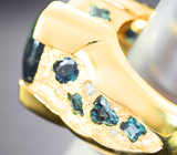 Эксклюзив! Массивное золотое кольцо с огромным уральским александритом 17,75 карата и бриллиантами Золото