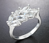 Эффектное серебряное кольцо с бесцветным топазом Серебро 925