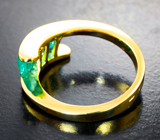 Кольцо с уральскими изумрудами 0,87 карата Золото