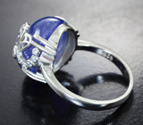 Изысканное cеребряное кольцо с крупным танзанитом Серебро 925