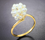 Золотое кольцо с жемчугом 4,69 карата Золото