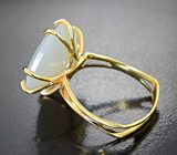 Золотое кольцо с крупным ограненным лунным камнем 10,54 карата Золото