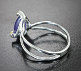 Серебряное кольцо с танзанитом 3,11 карата Серебро 925
