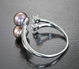Серебряное кольцо с цветным жемчугом