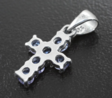 Симпатичный серебряный кулон с танзанитами Серебро 925