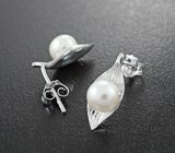 Серебряные серьги с жемчугом