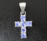 Симпатичный серебряный кулон с танзанитами Серебро 925