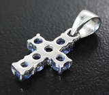 Симпатичный серебряный кулон с танзанитами Серебро 925