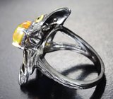 Серебряное кольцо с кристаллическим эфиопским опалом и перидотами