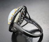 Серебряное кольцо с лунным камнем 5,25 карата Серебро 925